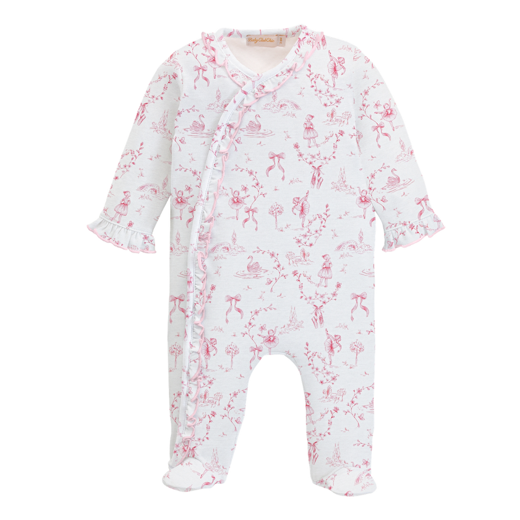 BABY CLUB CHIC Grace In Toile Footie w/Ruffles