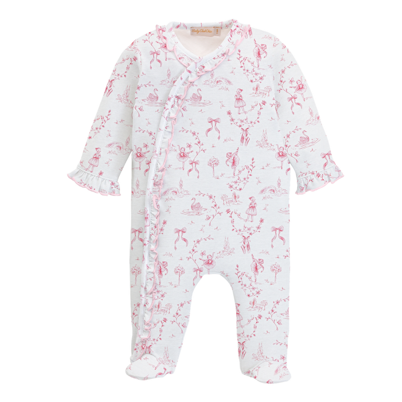 BABY CLUB CHIC Grace In Toile Footie w/Ruffles