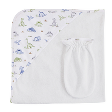 BABY CLUB CHIC Cute Roars Hooded Towel w/Mitt 31"X28"