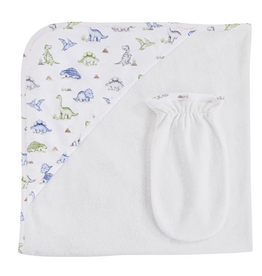 BABY CLUB CHIC Cute Roars Hooded Towel w/Mitt 31"X28"