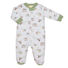 BABY CLUB CHIC Duck Pond Zipped Footie