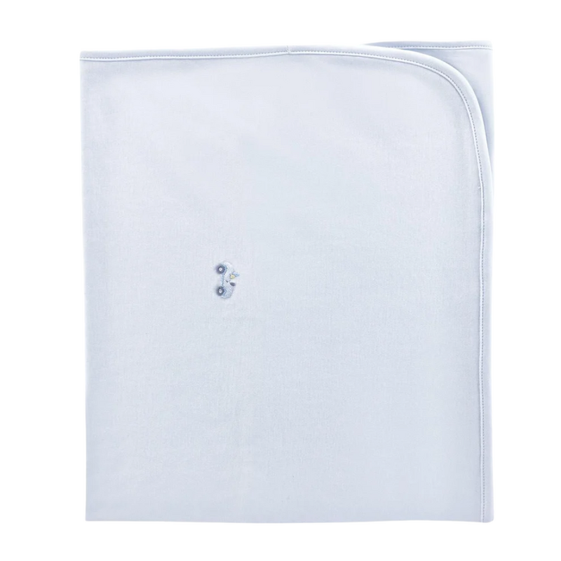 BABY CLUB CHIC Cars All-Over Emb Receiving Blanket-Lt Blue