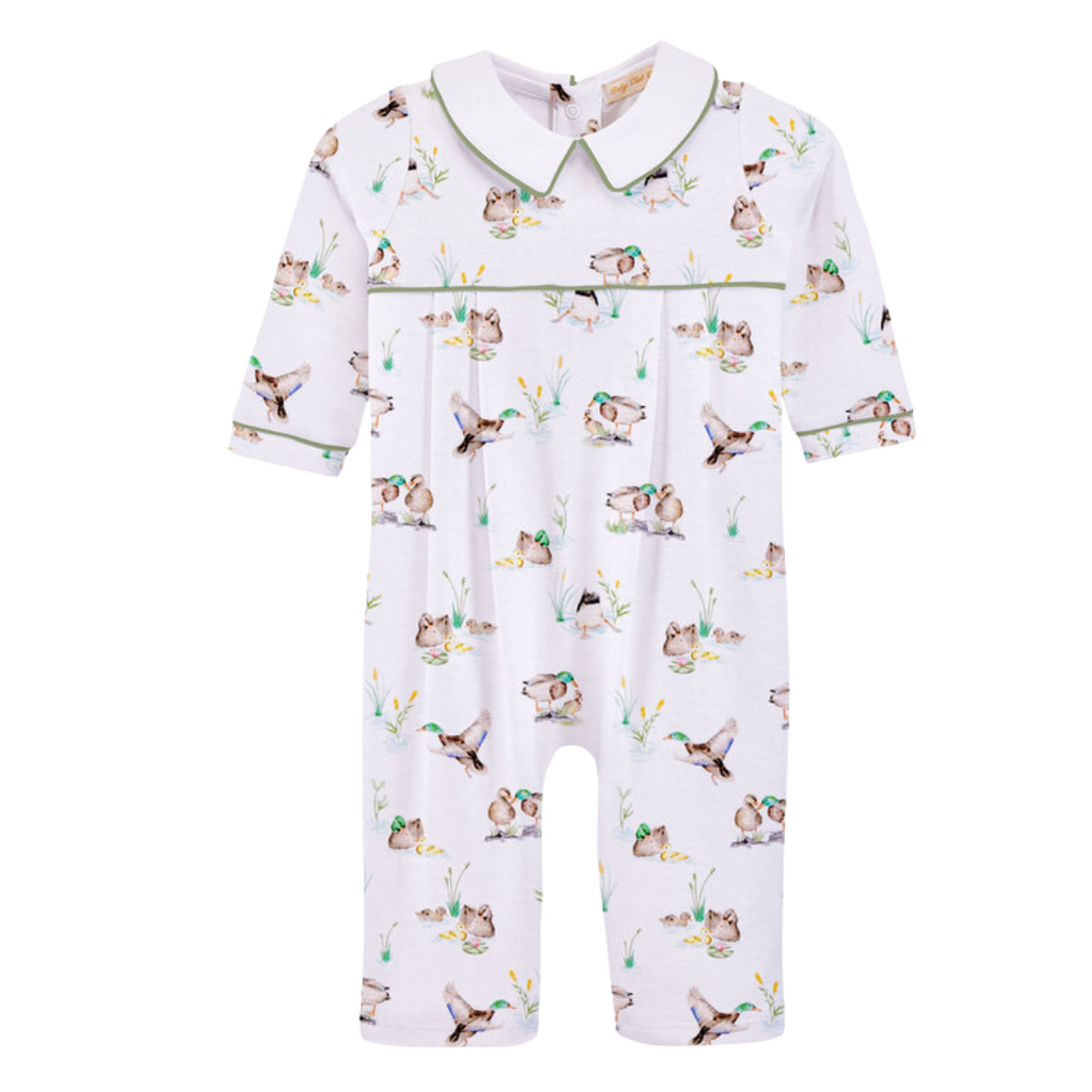 BABY CLUB CHIC Duck Pond Playsuit w/Point Collar