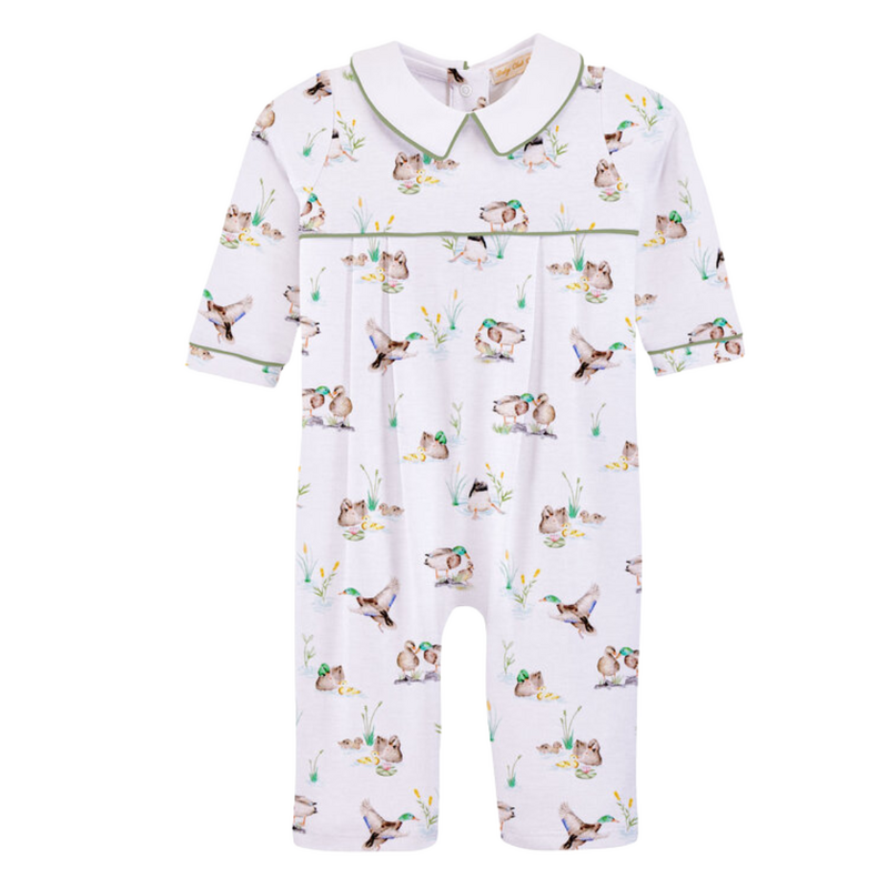 BABY CLUB CHIC Duck Pond Playsuit w/Point Collar