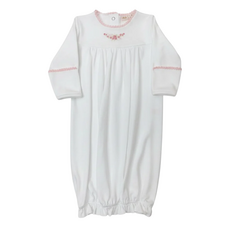 BABY CLUB CHIC Blossom Moon Emb Gown w/Crochet Trim-Pink
