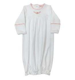 BABY CLUB CHIC Blossom Moon Emb Gown w/Crochet Trim-Pink