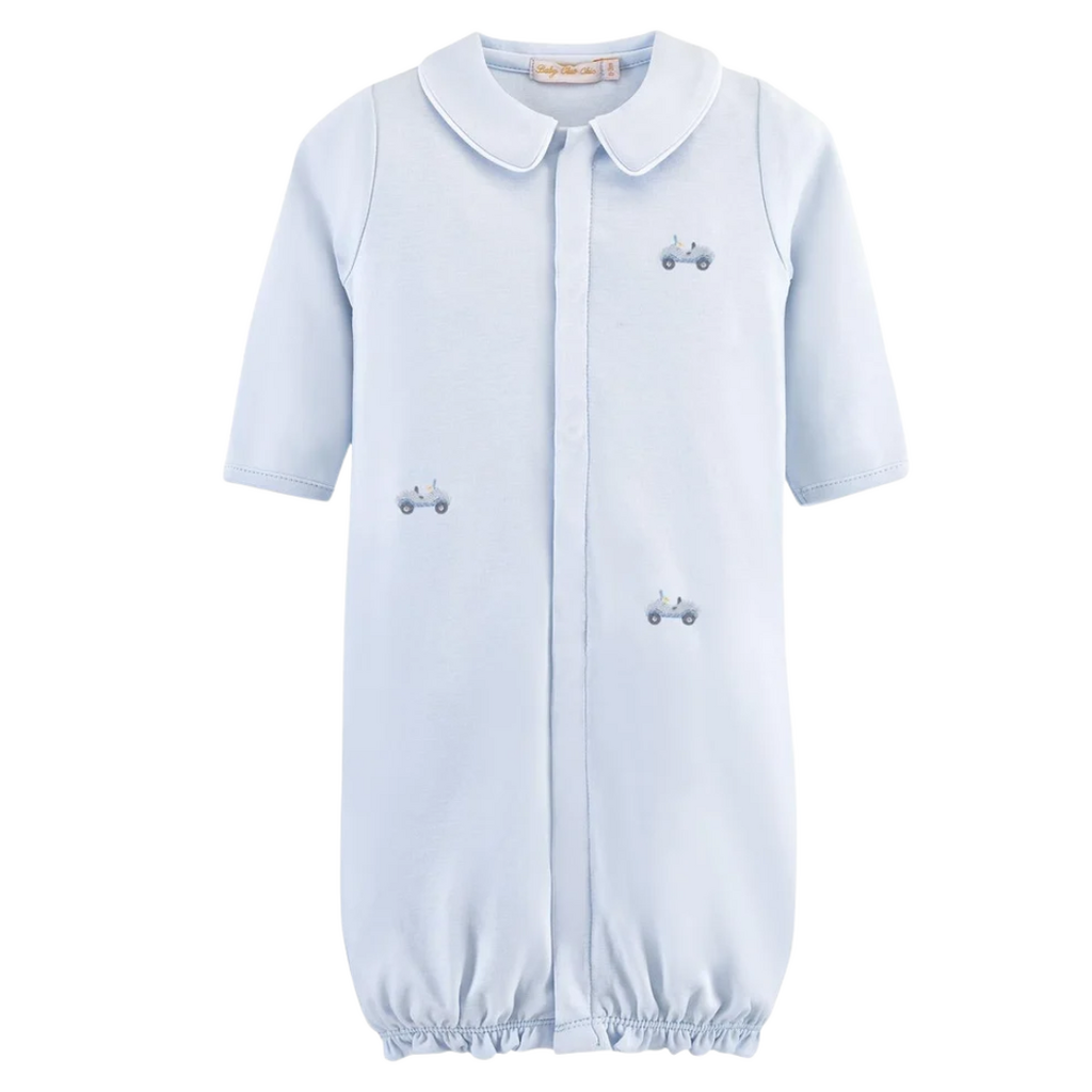 BABY CLUB CHIC Cars All-Over Emb Conv Gown-Lt Blue