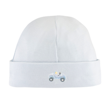 BABY CLUB CHIC Cars Emb Beanie Hat-Lt Blue