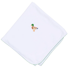MAGNOLIA BABY Mallard Moments Hand-Embroidered Receiving Blanket