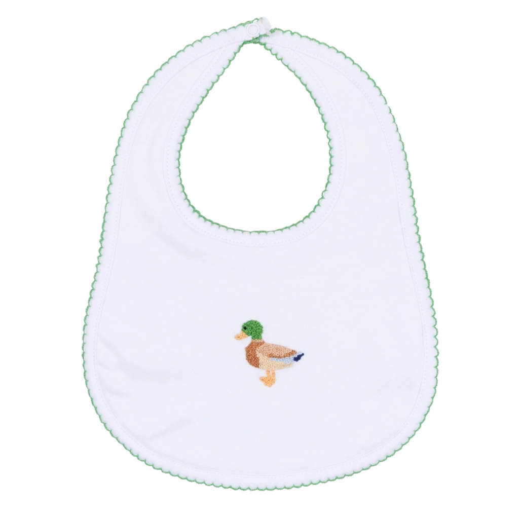 MAGNOLIA BABY Mallard Moments Hand-Embroidered Bib