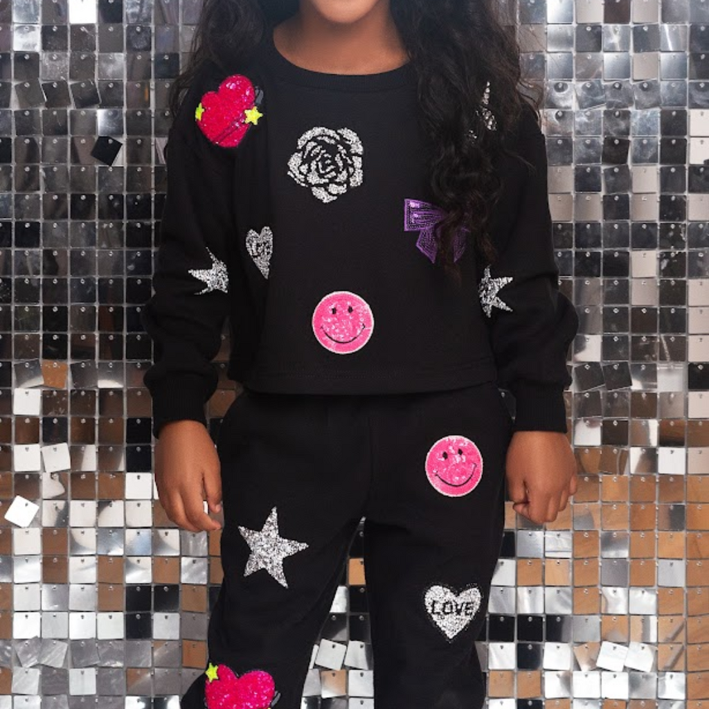 MIA NEW YORK Girls Icon Sweatshirt - Black