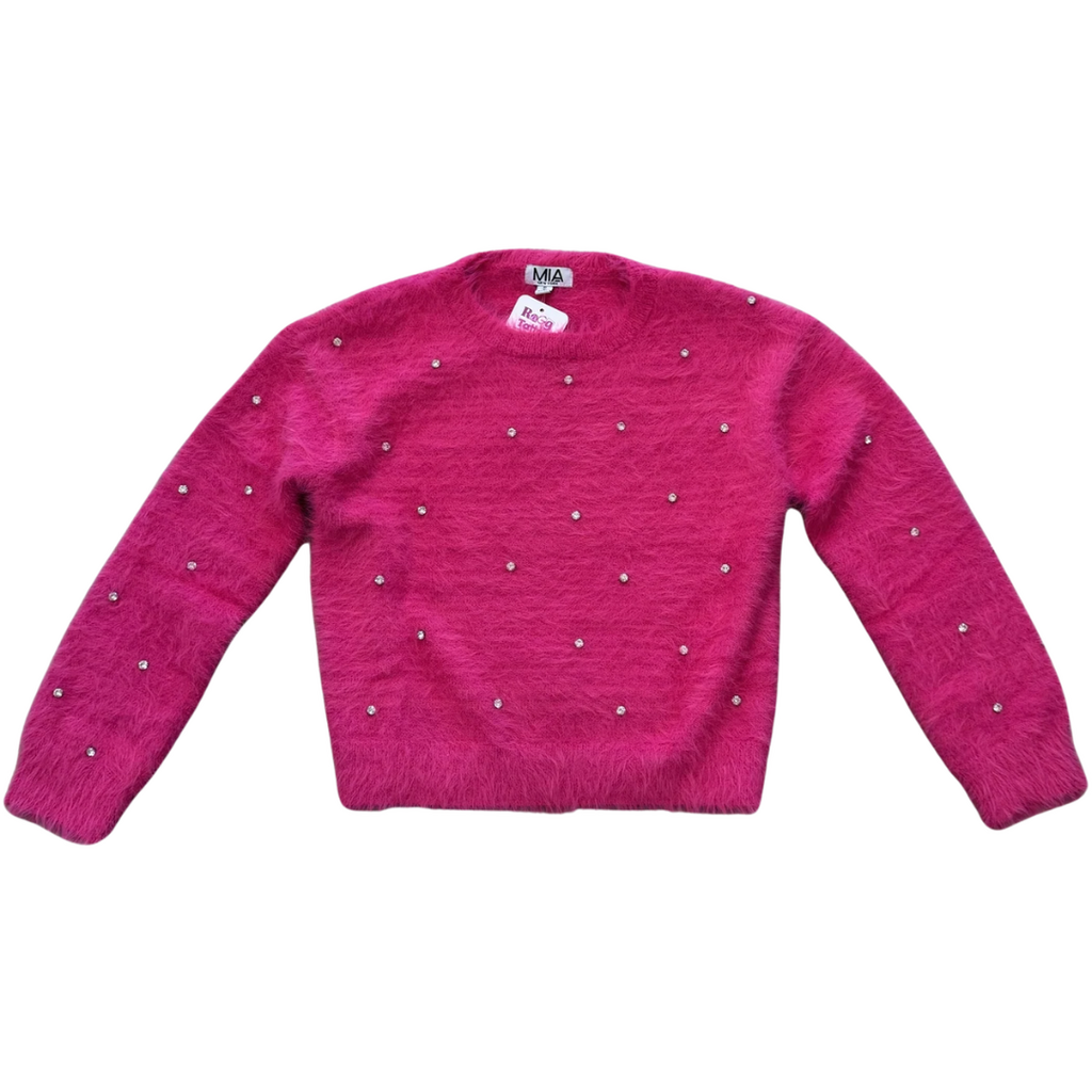 MIA NEW YORK Girls Bling Sweater - Pink
