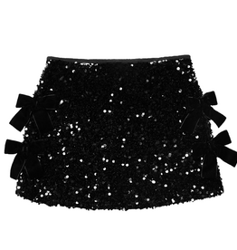 MIA NEW YORK Girls Black Sequin Skort