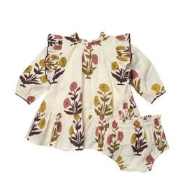 PINK CHICKEN baby girls harper dress set - harvest dandelion