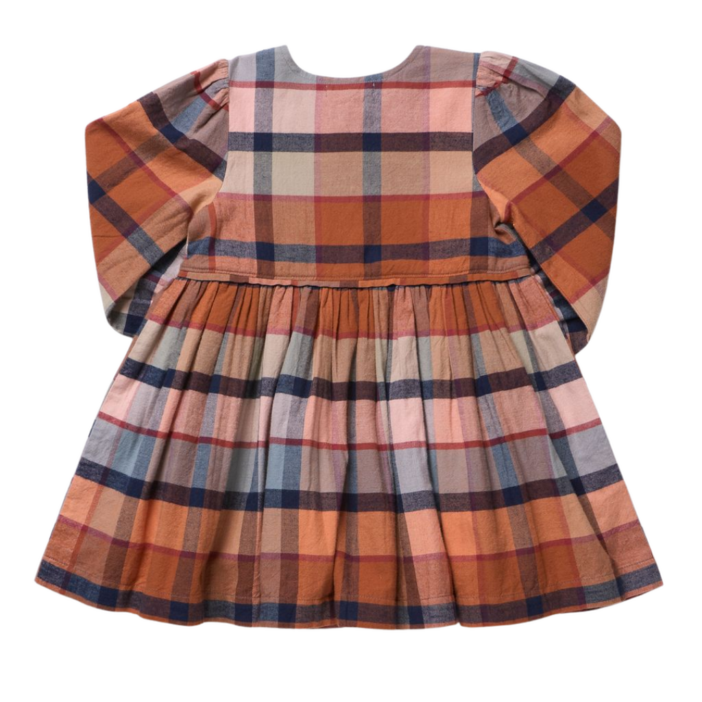 PINK CHICKEN girls mae dress - hayride plaid