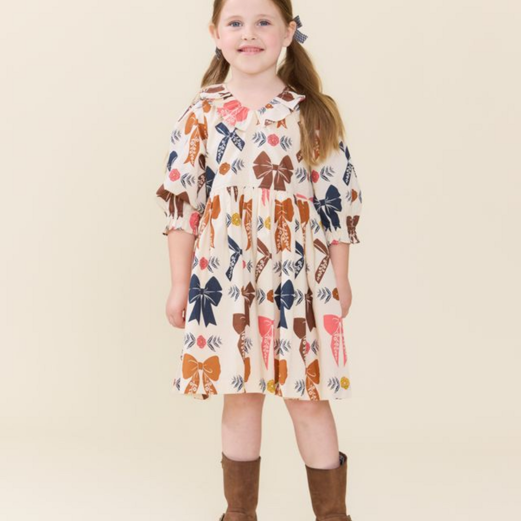 PINK CHICKEN girls amara dress - harvest bows