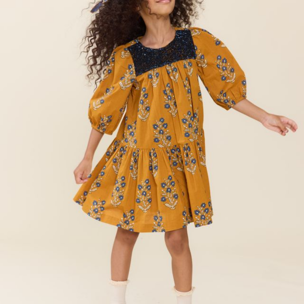 PINK CHICKEN girls fiona dress - harvest dewdrop