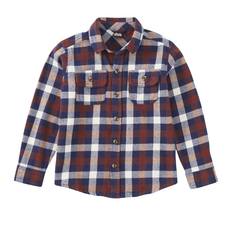 FLANNEL BUTTON UP SHIRT-Cottage Hearth Plaid