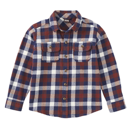 FLANNEL BUTTON UP SHIRT-Cottage Hearth Plaid