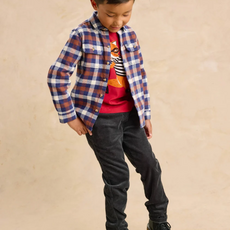FLANNEL BUTTON UP SHIRT-Cottage Hearth Plaid
