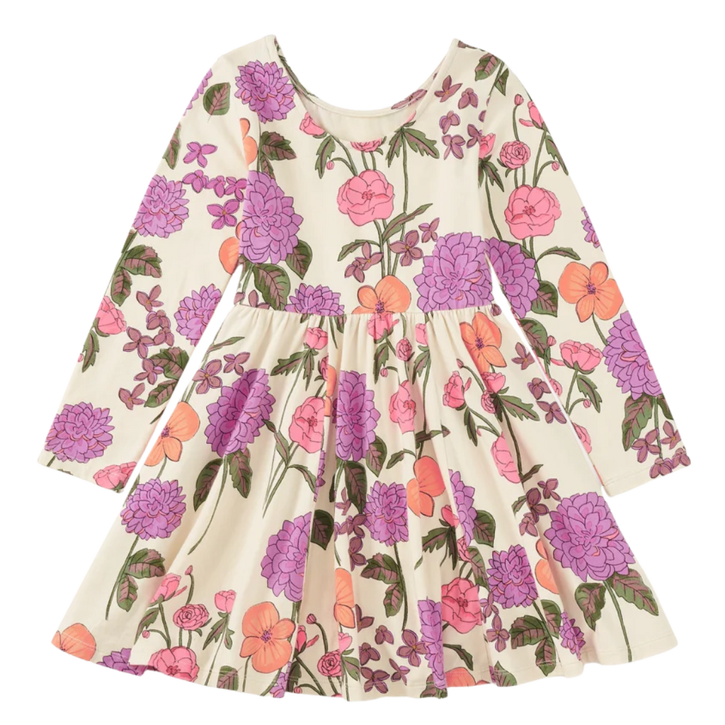PRINTED BALLET DRESS-English Dahlia