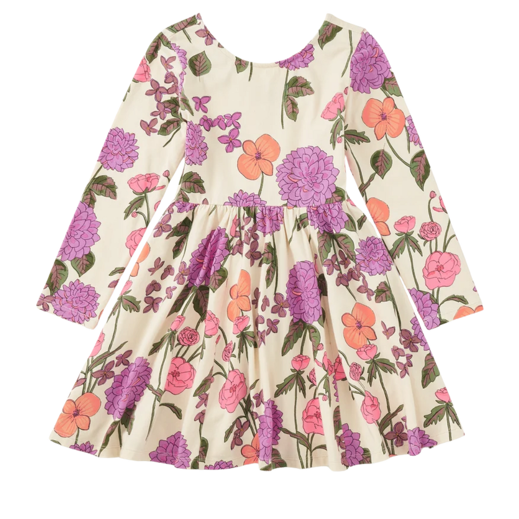 PRINTED BALLET DRESS-English Dahlia