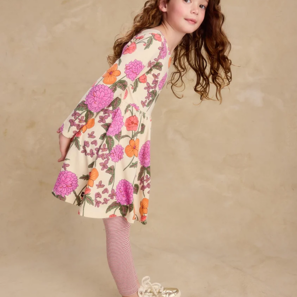 PRINTED BALLET DRESS-English Dahlia