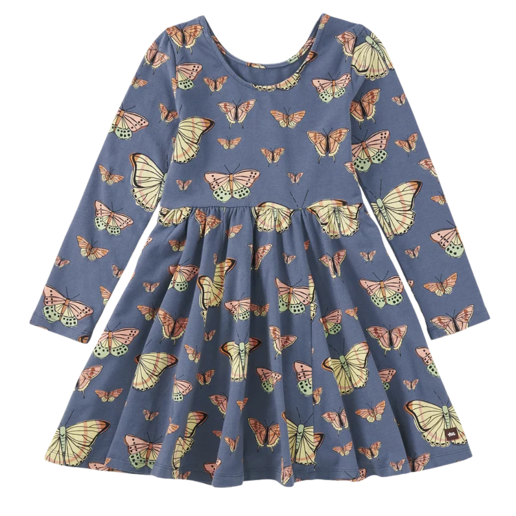 PRINTED BALLET DRESS-Skyfield Butterflies