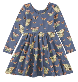 PRINTED BALLET DRESS-Skyfield Butterflies