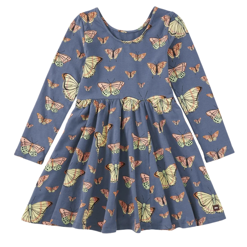 PRINTED BALLET DRESS-Skyfield Butterflies