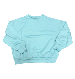 HONESTY Puff Sleeve Top-Eggshell Mint Blue
