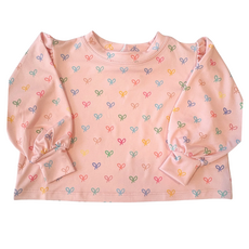 HONESTY Puff Sleeve Top-Multi Bows