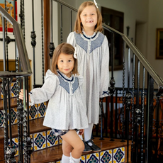 Camellia Girl Dress-Blue Floral