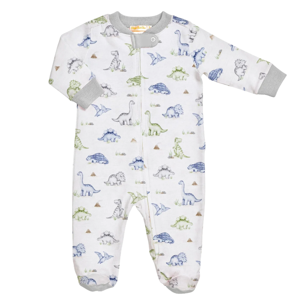 BABY CLUB CHIC Cute Roars Zipped Footie