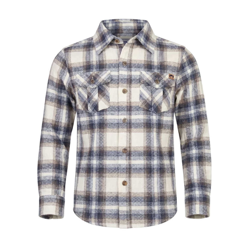 Appaman Off White Plaid Flannel Shirt