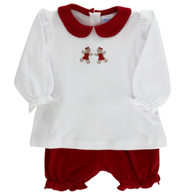 BAILEY BOYS GIRL'S  DANCING GINGERBREADS-BLOOMER SET