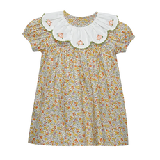REMEMBER NGUYEN Yellow Flowers Presley Dress-Pumpkins