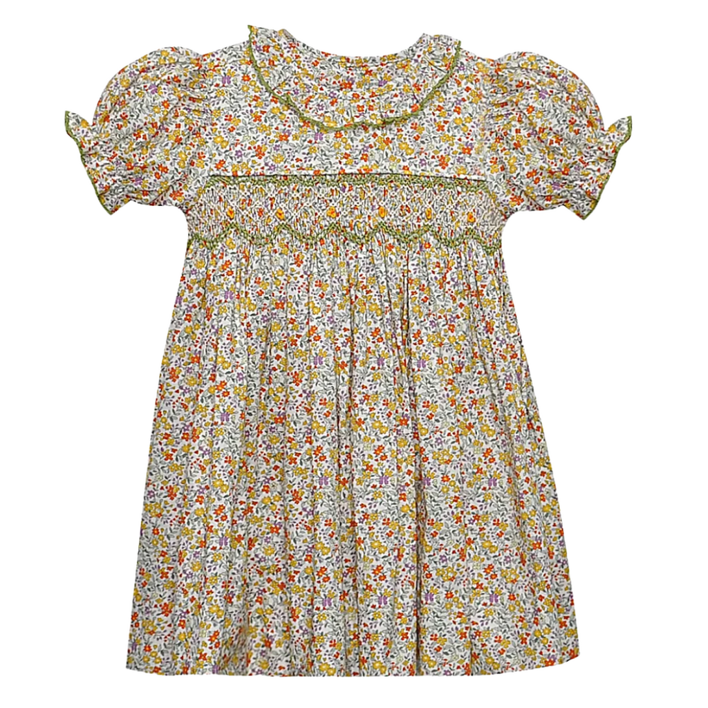 REMEMBER NGUYEN Yellow Flowers Juliette Dress