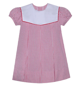 REMEMBER NGUYEN Red Reese Dress-Picot Collar