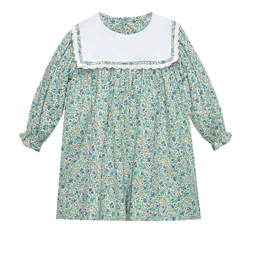 REMEMBER NGUYEN Blue Flowers Reese Dress-Blue Flowers