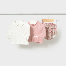 Newborn Girl 3-Piece Set-Rosa Baby Vigore'