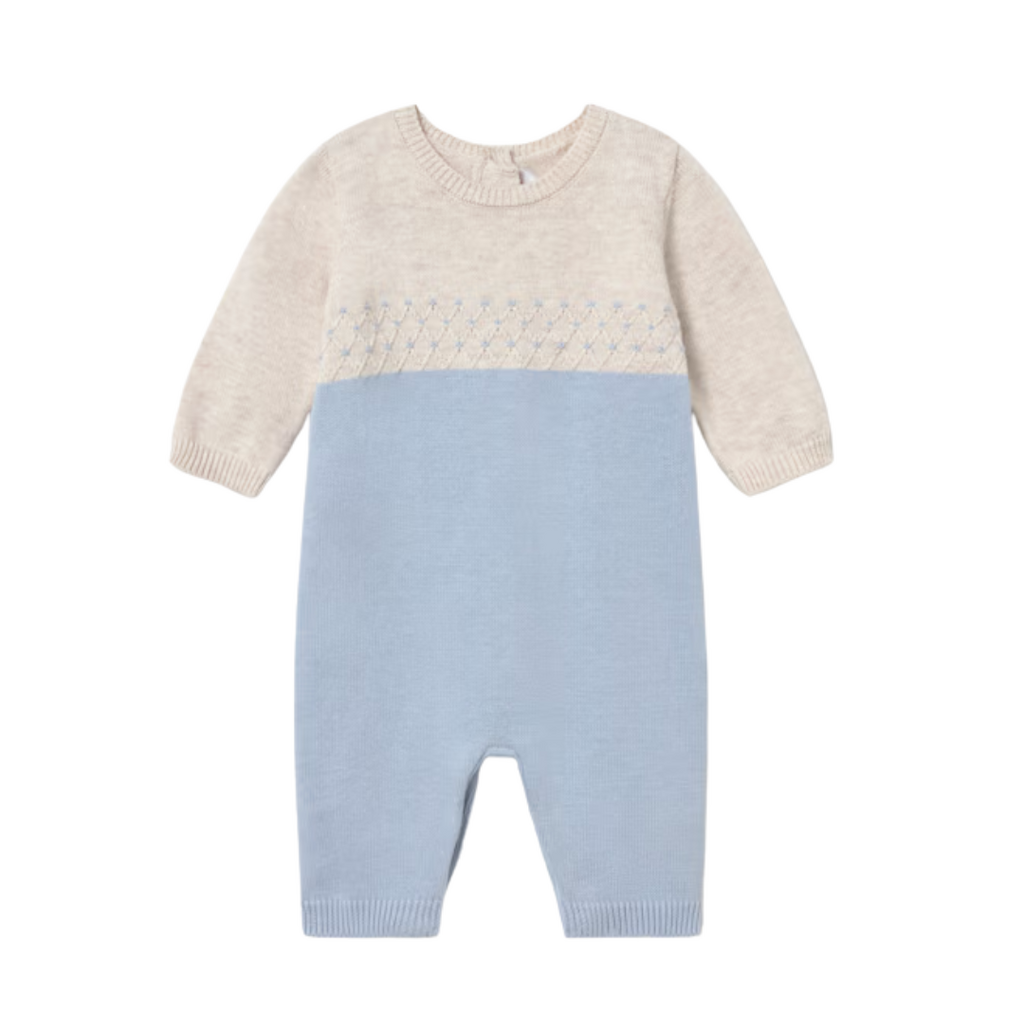 Baby Knit Romper - Sky