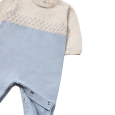 Baby Knit Romper - Sky
