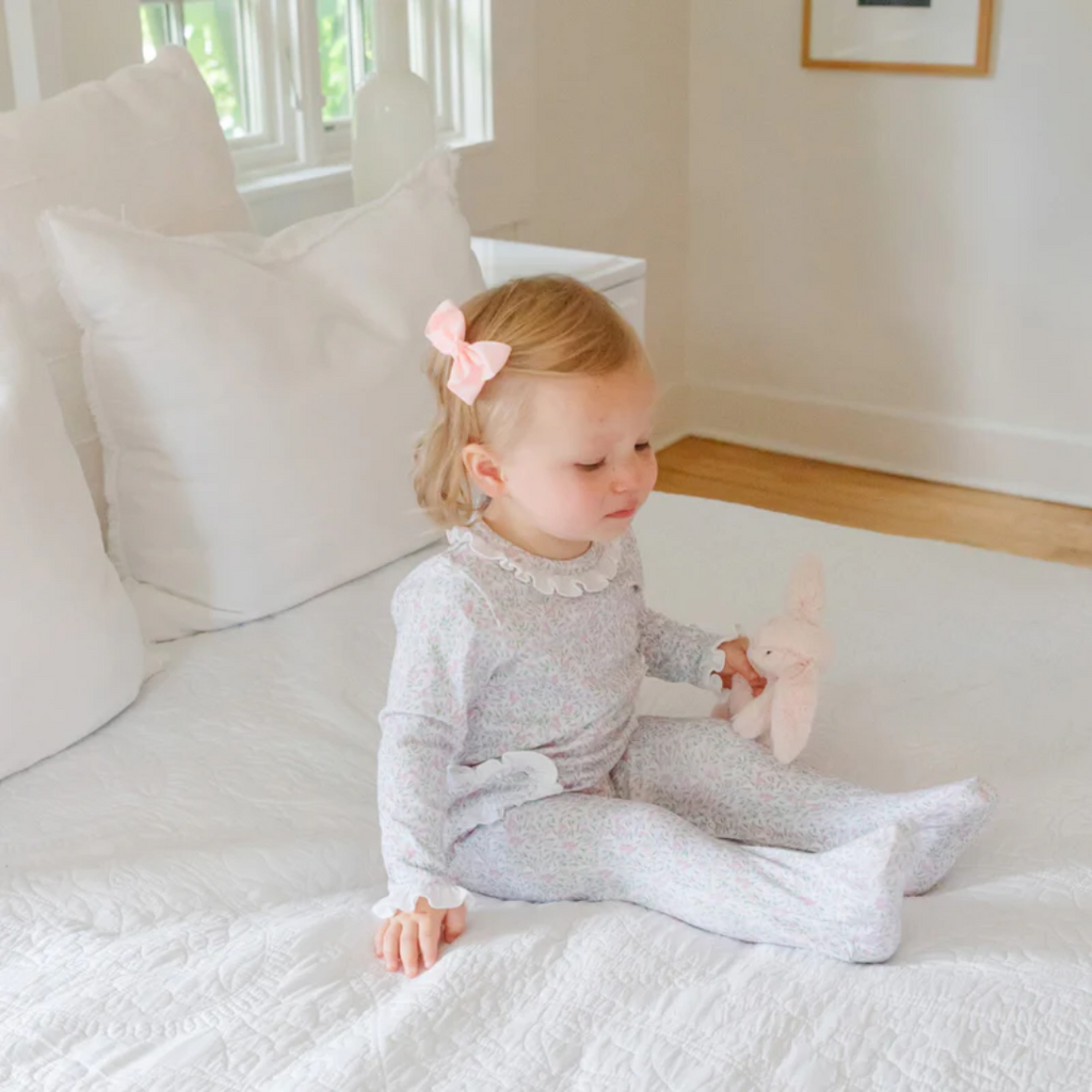 Lila + Hayes LUCY GIRL'S ROMPER-GARDEN SOIREE