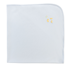 BABY CLUB CHIC Three Little Ducks Emb Receiving Blanket-Lt Blue