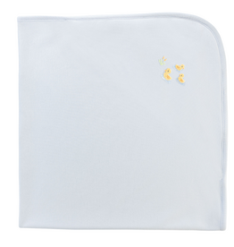 BABY CLUB CHIC Three Little Ducks Emb Receiving Blanket-Lt Blue