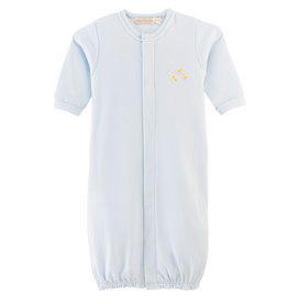 BABY CLUB CHIC Three Little Ducks Emb Conv Gown w/Piping Trim-Lt Blue