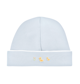 BABY CLUB CHIC Three Little Ducks Emb Hat w/Piping Trim-Lt Blue