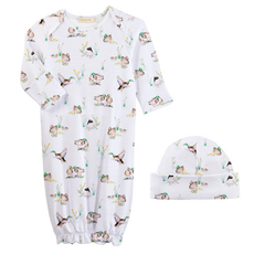 BABY CLUB CHIC Duck Pond Gown & Hat Set