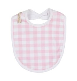THE BEAUFORT BONNET COMPANY BURP ME BIB - Palm Beach Pink Gingham
